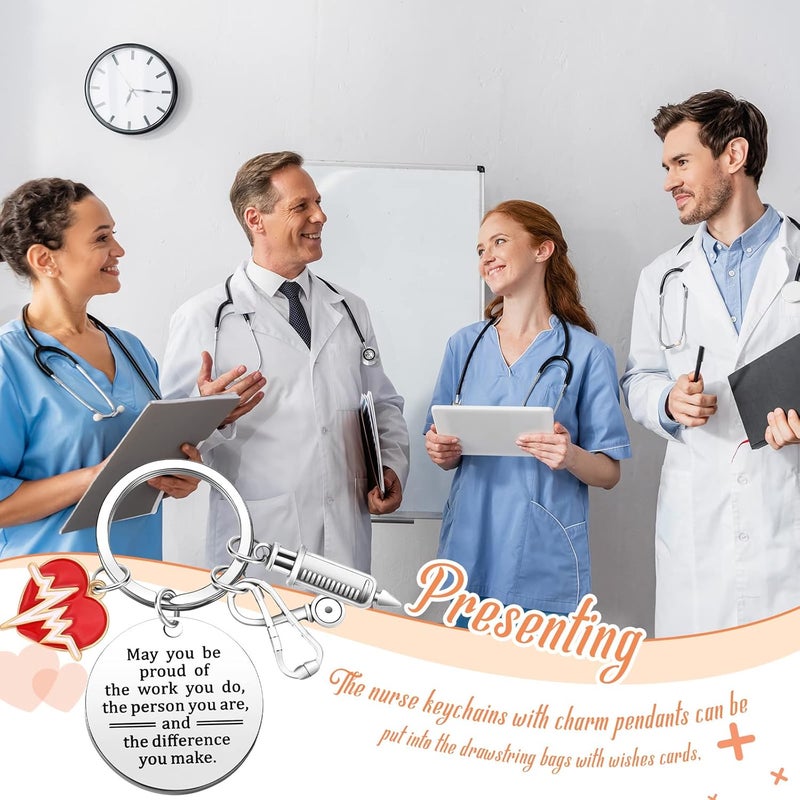 Sureio 36 Pcs Nurse Gifts Nurse Keychain Nurse Week Gifts Employee Appreciation Gift Nursing Student Gifts Medical Assistant - Image 5